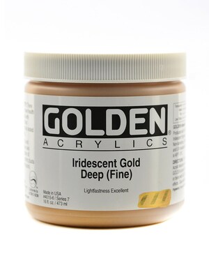 Golden Iridescent And Interference Acrylic Paints Iridescent Gold Deep Fine 16 Oz. (4015-6)