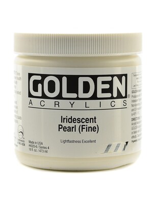 Golden Iridescent And Interference Acrylics Iridescent Pearl Fine 16 Oz. (4020-6)