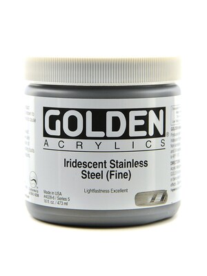Golden Iridescent And Interference Acrylics Iridescent Stainless Steel Fine 16 Oz. (4028-6)
