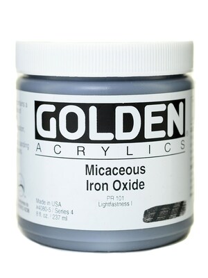 Golden Iridescent And Interference Acrylics Mica Iron Oxide  8 Oz. (4080-5)