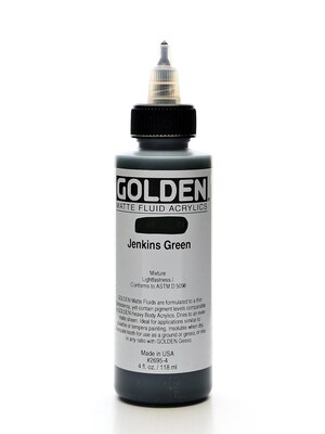 Golden Matte Fluid Acrylics Jenkins Green 4 Oz. (2695-4)