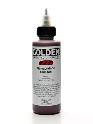 Golden Matte Fluid Acrylics Quinacridone Crimson 4 Oz. (2790-4)