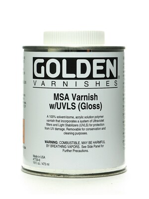 Golden Msa (Mineral Spirit Acrylic) Varnish With Uvls Gloss 16 Oz. (7730-6)