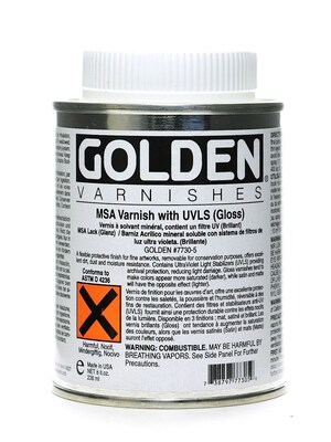 Golden Msa (Mineral Spirit Acrylic) Varnish With Uvls Gloss 8 Oz. (7730-5)