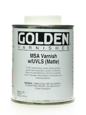 Golden Msa (Mineral Spirit Acrylic) Varnish With Uvls Matte 16 Oz. (7740-6)
