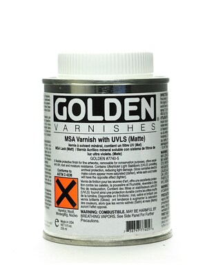 Golden Msa (Mineral Spirit Acrylic) Varnish With Uvls Matte 8 Oz. (7740-5)