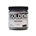 Golden Open Acrylic Colors Burnt Umber 8 Oz. Jar (7030-5)