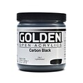 Golden Open Acrylic Colors Carbon Black 8 Oz. Jar (7040-5)