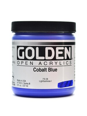 Golden Open Acrylic Colors Cobalt Blue 8 Oz. Jar (7140-5)