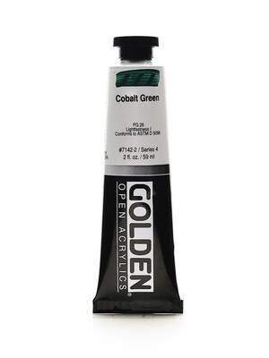 Golden Open Acrylic Colors Cobalt Green 2 Oz. Tube [Pack Of 2] (2PK-7142-2)