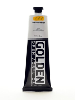 Golden Open Acrylic Colors Diarylide Yellow 5 Oz. Tube (7147-3)