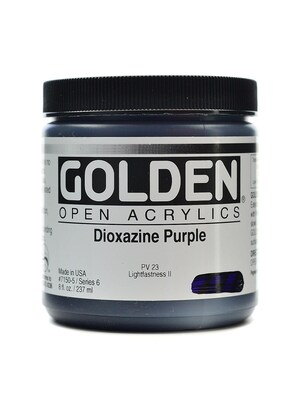 Golden Open Acrylic Colors Dioxazine Purple 8 Oz. Jar (7150-5)