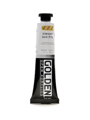 Golden Open Acrylic Colors Iridescent Gold (Fine) 2 Oz. Tube [Pack Of 2] (2PK-7484-2)