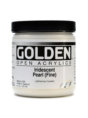 Golden Open Acrylic Colors Iridescent Pearl (Fine) 8 Oz. Jar (7486-5)