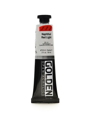 Golden Open Acrylic Colors Naphthol Red Light 2 Oz. Tube [Pack Of 2] (2PK-7210-2)