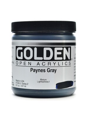 Golden Open Acrylic Colors Paynes Gray 8 Oz. Jar (7240-5)