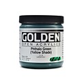 Golden Open Acrylic Colors Phthalo Green (Yellow Shade) 8 Oz. Jar (7275-5)