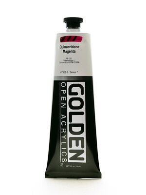 Golden Open Acrylic Colors Quinacridone Magenta 5 Oz. Tube (7305-3)