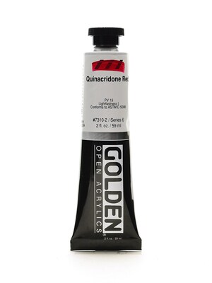 Golden Open Acrylic Colors Quinacridone Red 2 Oz. Tube [Pack Of 2] (2PK-7310-2)