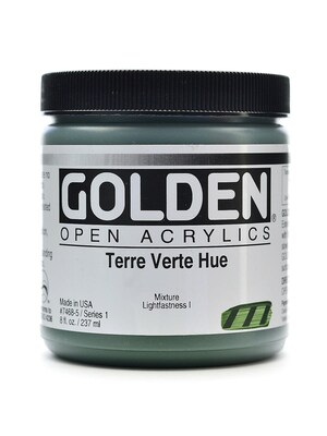 Golden Open Acrylic Colors Terre Verte Hue 8 Oz. Jar (7468-5)