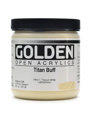 Golden Open Acrylic Colors Titan Buff 8 Oz. Jar (7370-5)