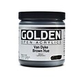 Golden Open Acrylic Colors Van Dyke Brown Hue 8 Oz. Jar (7462-5)