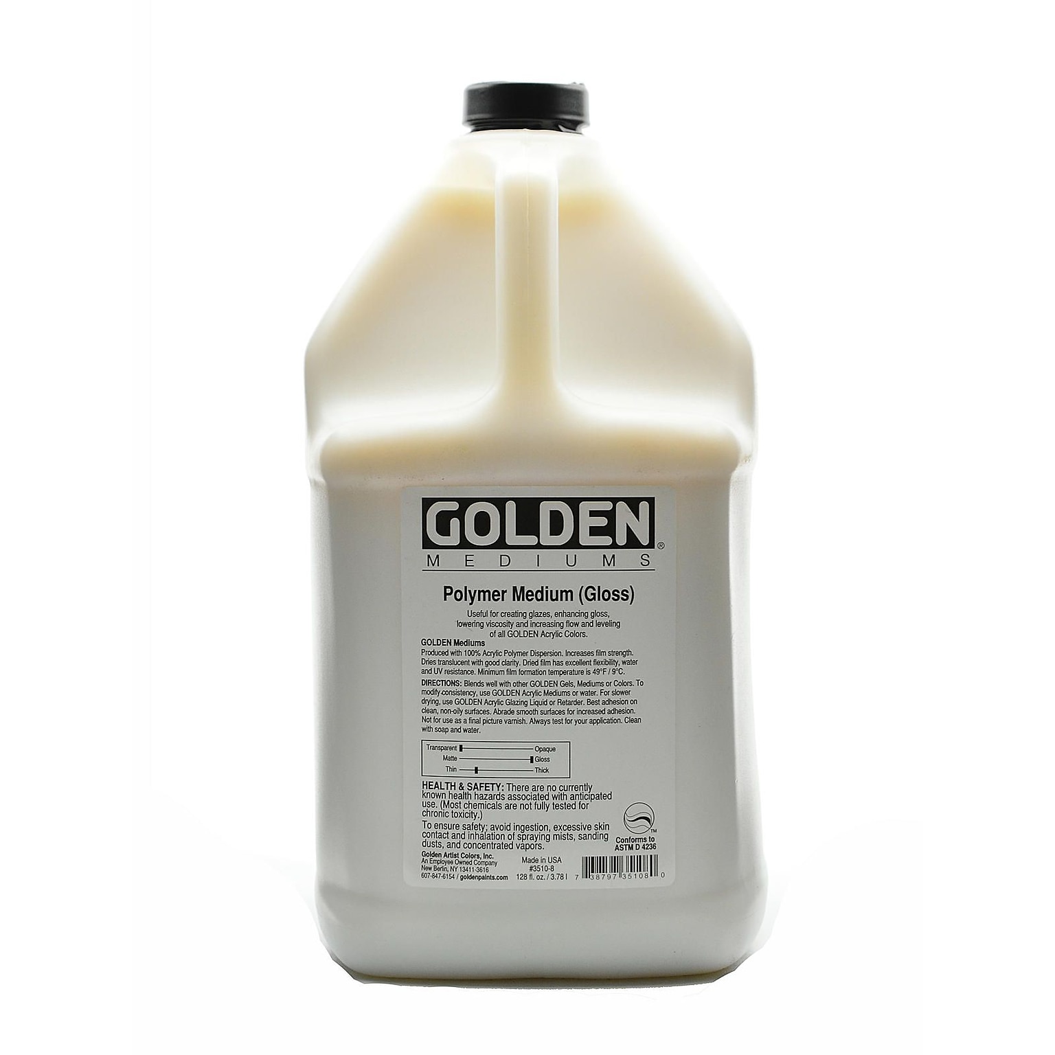 Golden Polymer Paint Medium Gloss 128 Oz. (3510-8)