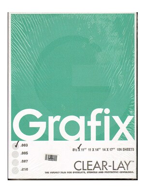 Grafix Clear-Lay Acetate Alternative 0.003 In. 8 1/2 In. X 11 In. Pack Of 100 (K03CV0811)