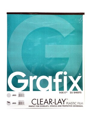 Grafix Clear-Lay Acetate Alternative 0.005 In. 14 In. X 17 In. Pad Of 25 (P05CV1417)