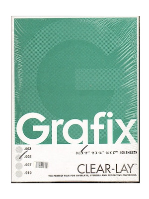 Grafix Clear-Lay Acetate Alternative 0.005 In. 8 1/2 In. X 11 In. Pack Of 100 (K05CV0811)