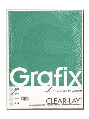 Grafix Clear-Lay Acetate Alternative 0.005 In. 8 1/2 In. X 11 In. Pack Of 100 (K05CV0811)