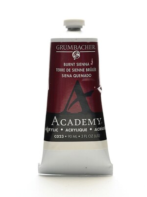 Grumbacher Academy Acrylic Paint Colors Burnt Sienna 3 Oz. (90 Ml) [Pack Of 3] (3PK-C023)