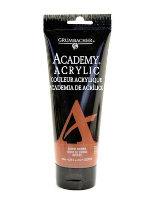 Grumbacher Academy Acrylic Colors Burnt Sienna 6.8 Oz. (200 Ml) [Pack Of 2] (2PK-C023P200)