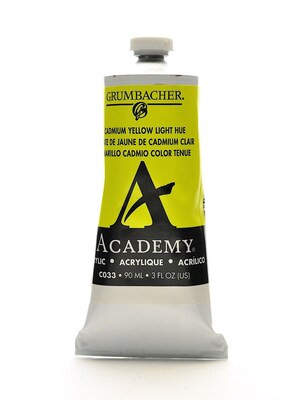 Grumbacher Academy Acrylic Colors Cadmium Yellow Light 3 Oz. (90 Ml) [Pack Of 3] (3PK-C033)
