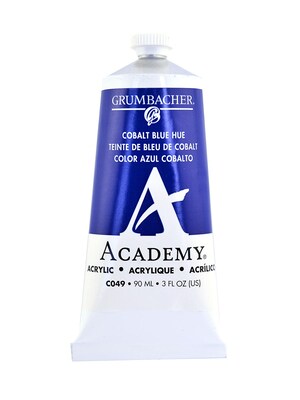 Grumbacher Academy Acrylic Colors Cobalt Blue Hue 3 Oz. (90 Ml) [Pack Of 3] (3PK-C049)