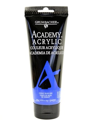 Grumbacher Academy Acrylic Paint Colors Cobalt Blue Hue 6.8 Oz. (200 Ml) [Pack Of 2] (2PK-C049P200)