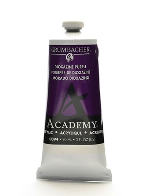 Grumbacher Academy Acrylic Colors Dioxazine Purple 3 Oz. (90 Ml) [Pack Of 3] (3PK-C094)
