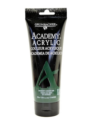 Grumbacher Academy Acrylic Paint Colors HookerS Green Hue 6.8 Oz. (200 Ml) [Pack Of 2] (2PK-C105P200)