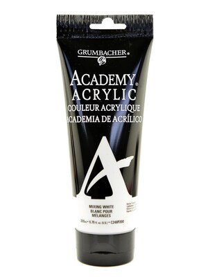 Grumbacher Academy Acrylic Colors Mixing White 6.8 Oz. (200 Ml) [Pack Of 2] (2PK-C248P200)