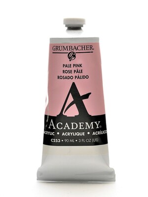 Grumbacher Academy Acrylic Paint Colors Pale Pink 3 Oz. (90 Ml) [Pack Of 3] (3PK-C253)