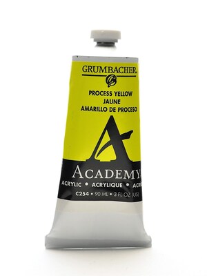 Grumbacher Academy Acrylic Colors Process Yellow 3 Oz. (90 Ml) [Pack Of 3] (3PK-C254)