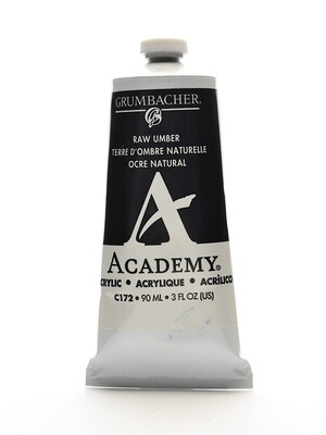 Grumbacher Academy Acrylic Colors Raw Umber 3 Oz. (90 Ml) [Pack Of 3] (3PK-C172)