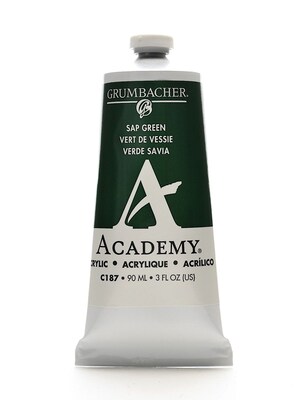 Grumbacher Academy Acrylic Paint Colors Sap Green 3 Oz. (90 Ml) [Pack Of 3] (3PK-C187)