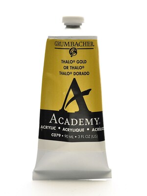 Grumbacher Academy Acrylic Colors Thalo Gold 3 Oz. (90 Ml) [Pack Of 3] (3PK-C079)