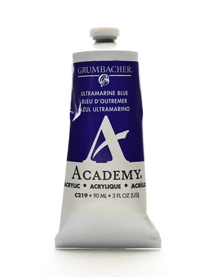 Grumbacher Academy Acrylic Paint Colors Ultramarine Blue 3 Oz. (90 Ml) [Pack Of 3] (3PK-C219)