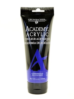 Grumbacher Academy Acrylic Paint Colors Ultramarine Blue 6.8 Oz. (200 Ml) [Pack Of 2] (2PK-C219P200)
