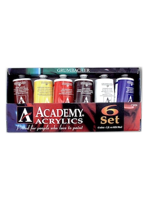Grumbacher Academy Acrylic Paint Introductory Set Set Of 6 (C1026)