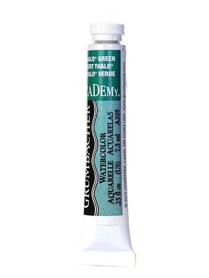 Grumbacher Academy Watercolors Thalo Green (Blue Shade) [Pack Of 4] (4PK-A205)