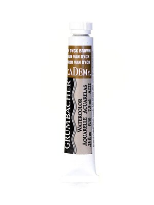 Grumbacher Academy Watercolors Van Dyck Brown Hue [Pack Of 4] (4PK-A222)