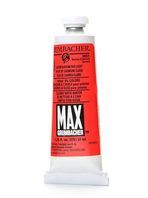 Grumbacher Max Water Miscible Oil Colors Cadmium-Barium Red Light 1.25 Oz. (M027)
